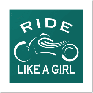 Ride Like a Girl v2 Posters and Art